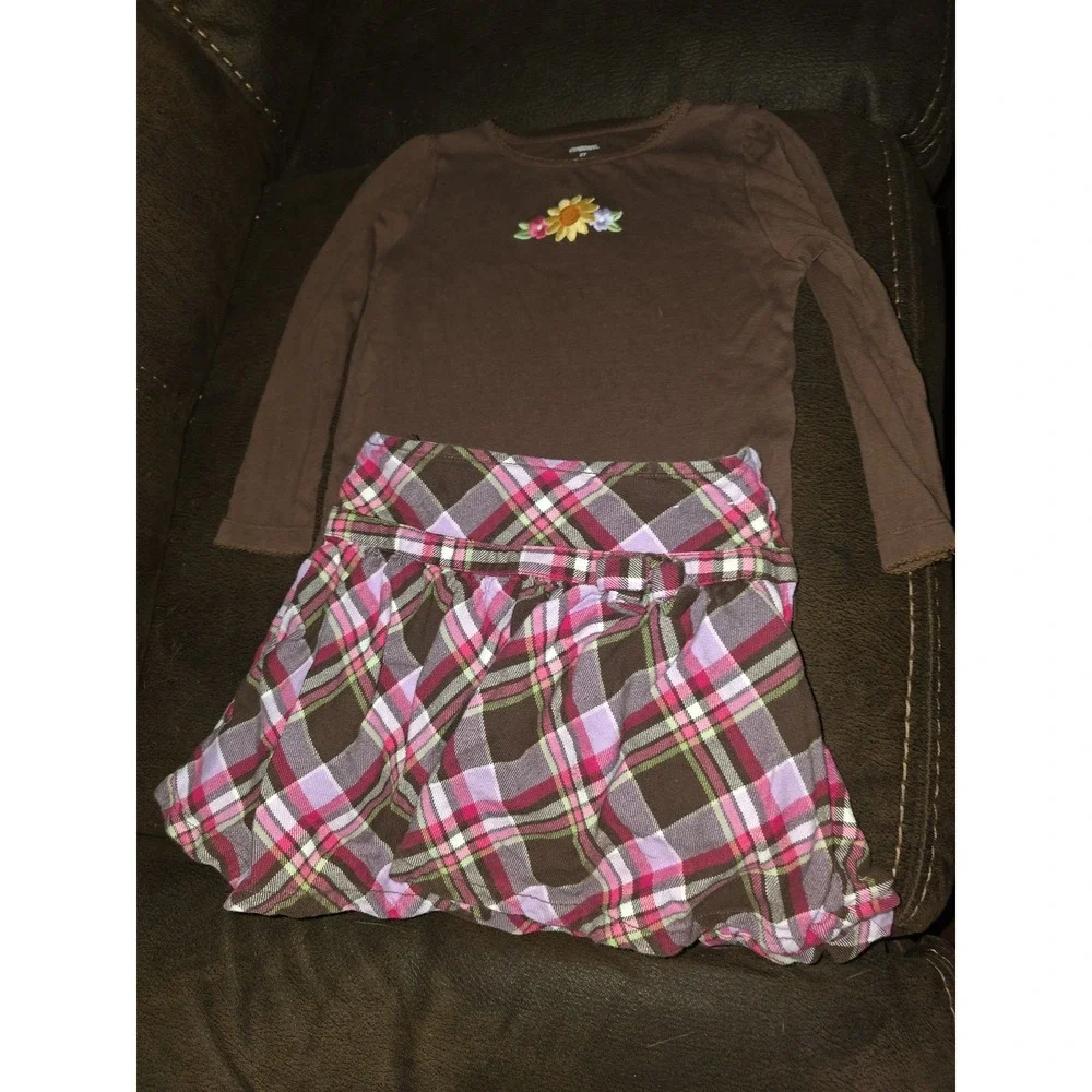 Gymboree sunflower smiles top size 3t skort size 3 outfit